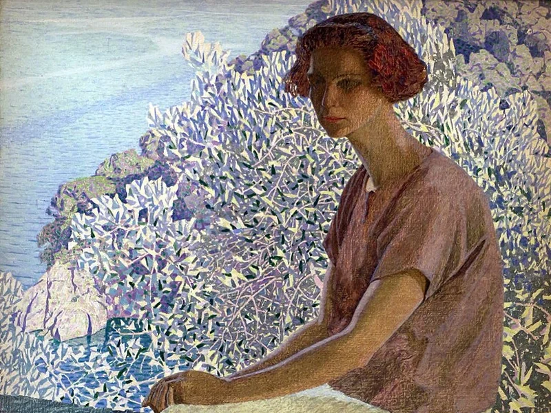 1891-Domenico Guerello - Calma argentea, ritratto di Alma Fidora, 1922